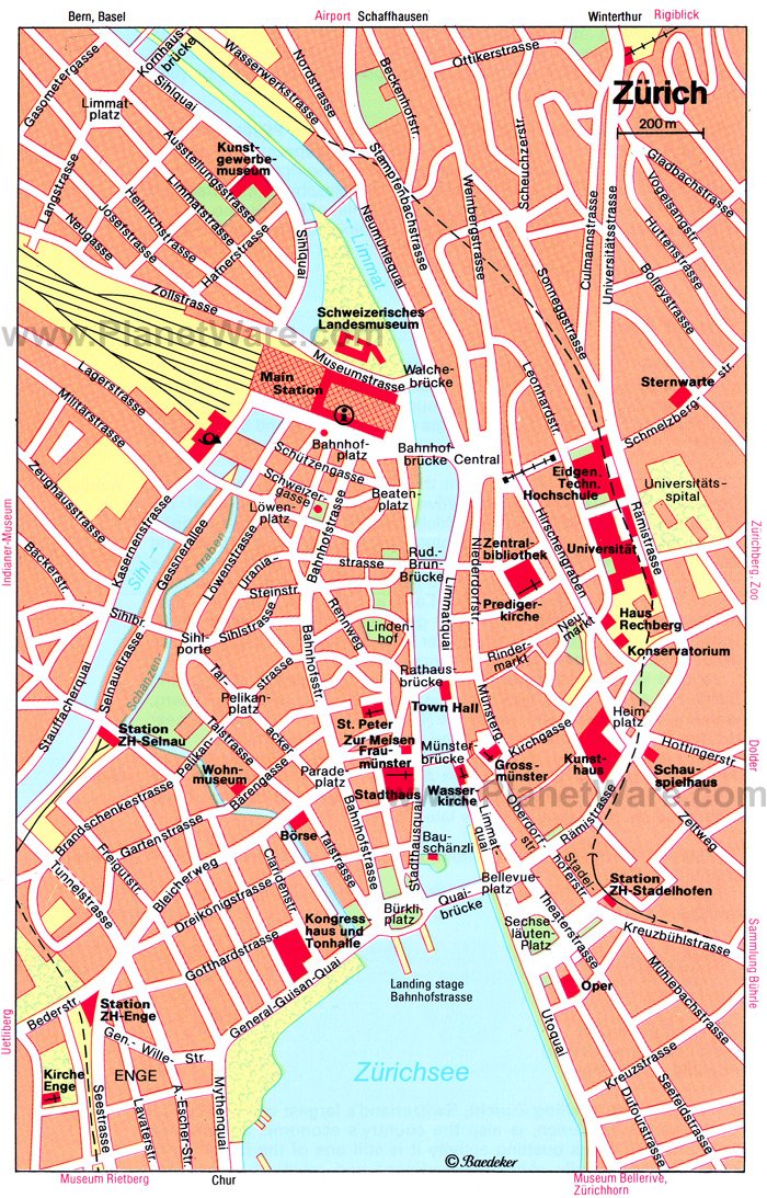 zurich travel map