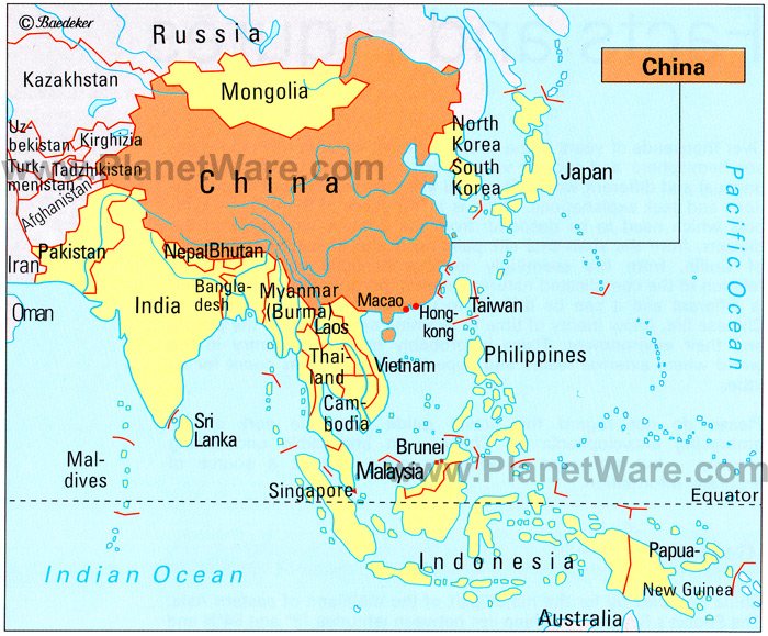 map of china and surrounding countries Map Of China Neighbouring Countries Planetware map of china and surrounding countries