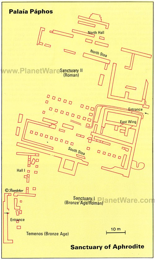 Sanctuary of Aphrodite - Site map