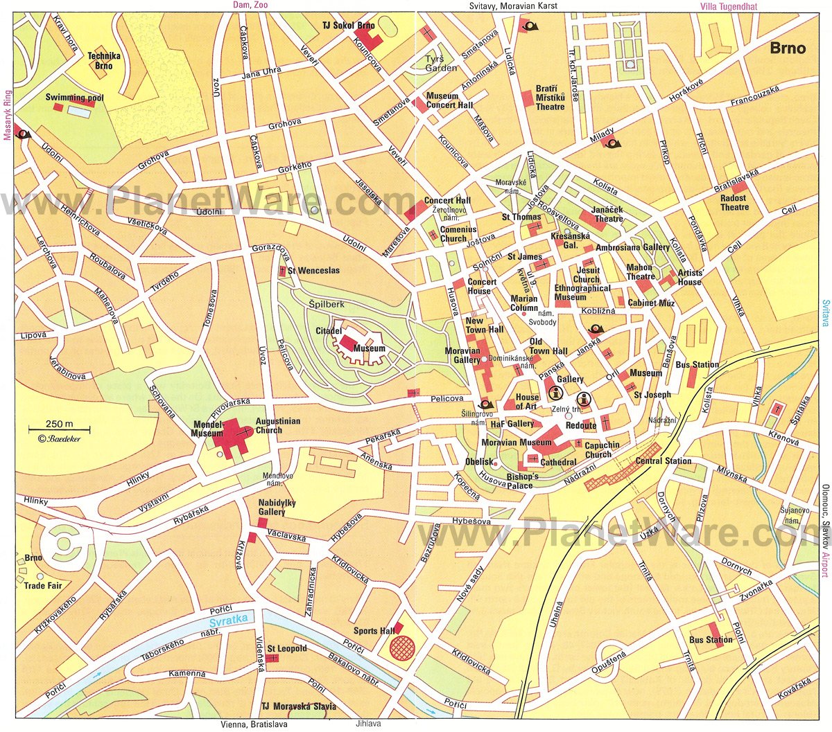 Brno Map - Tourist Attractions