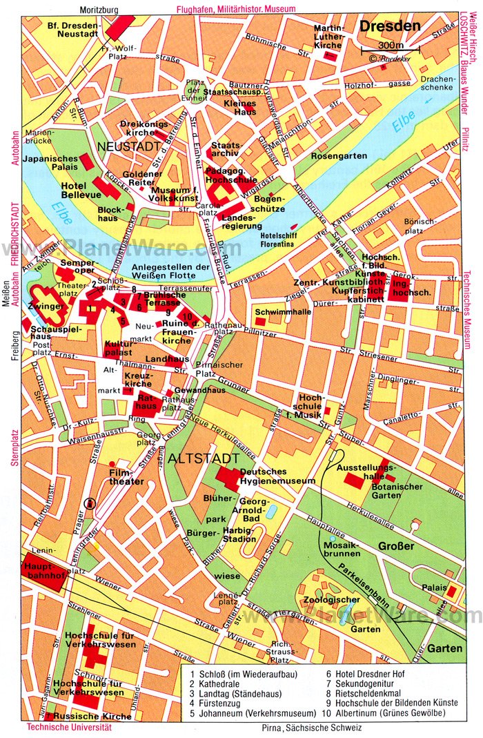 Dresden Map - Tourist Attractions