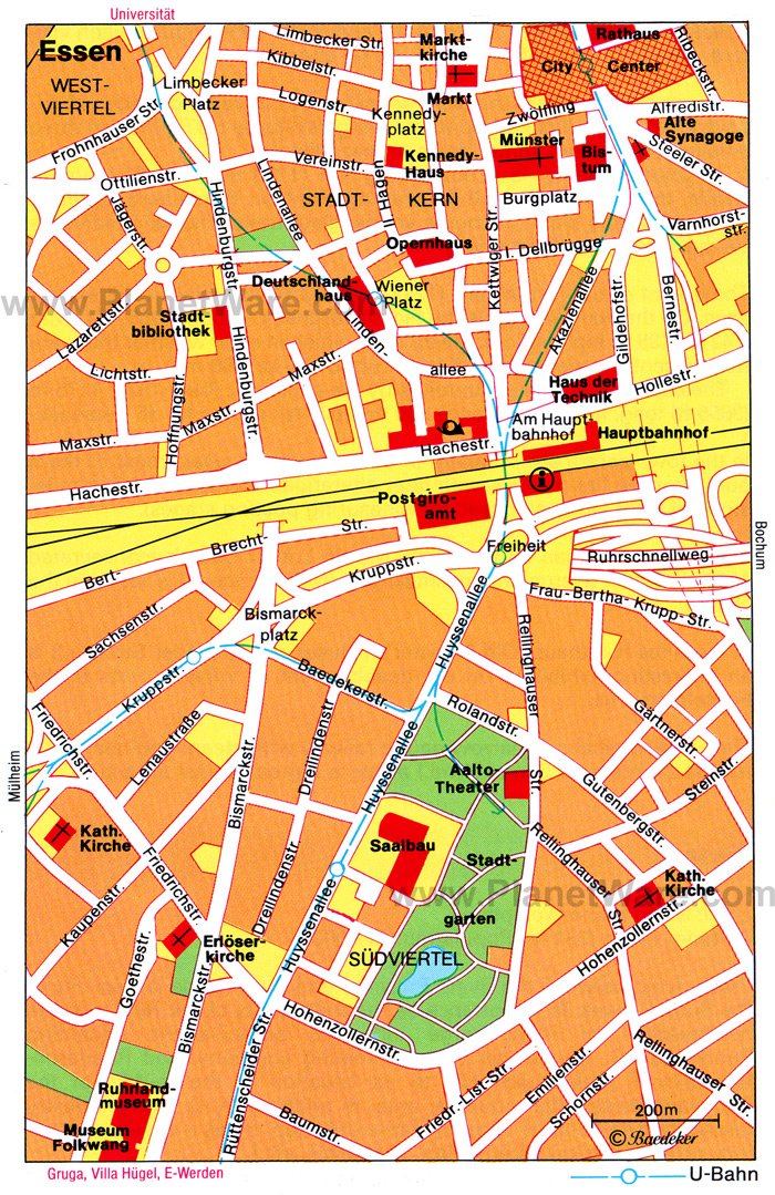 Essen Map - Tourist Attractions