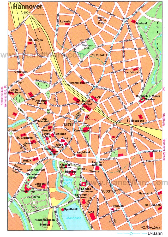 Hannover Map - Tourist Attractions