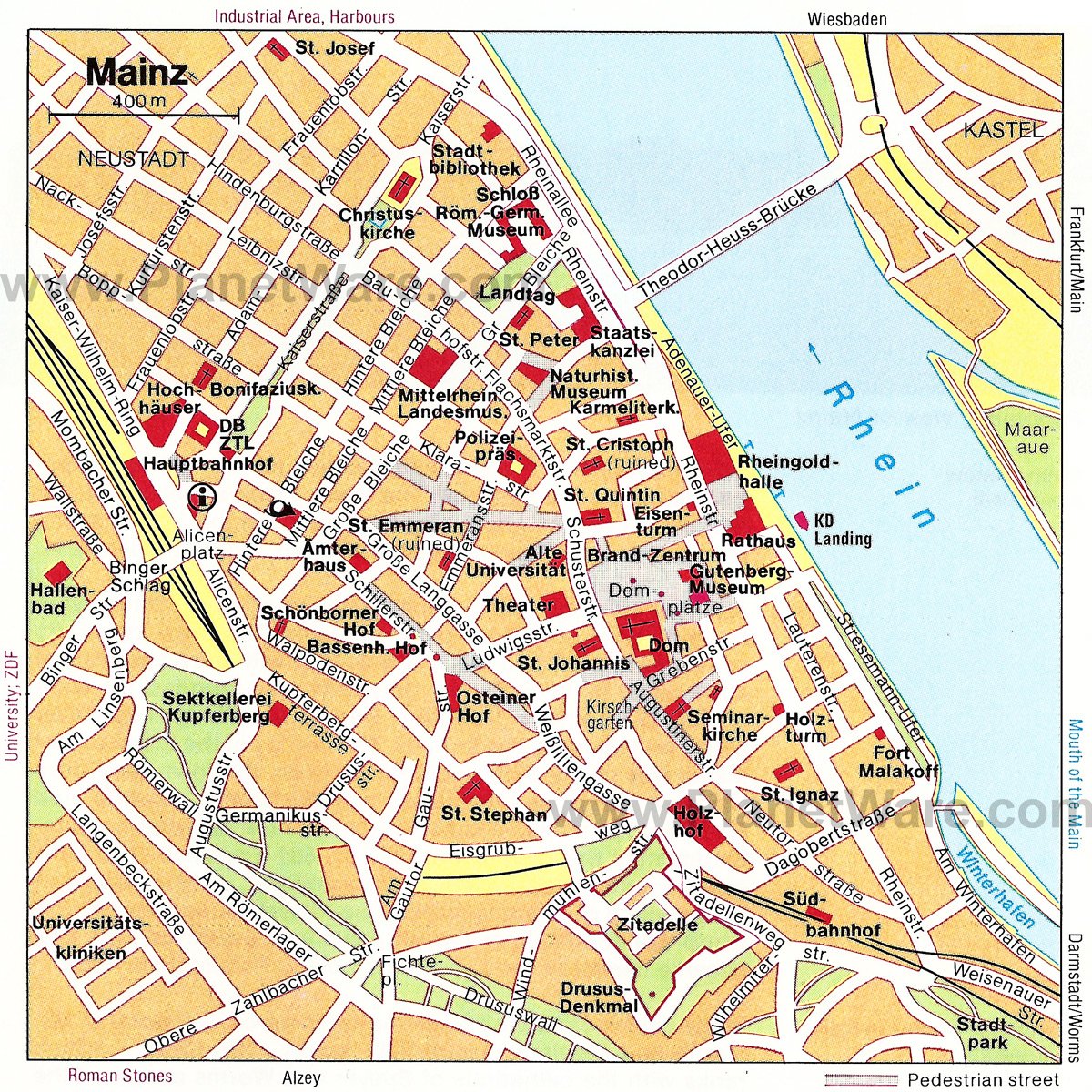 Mainz Map - Tourist Attractions