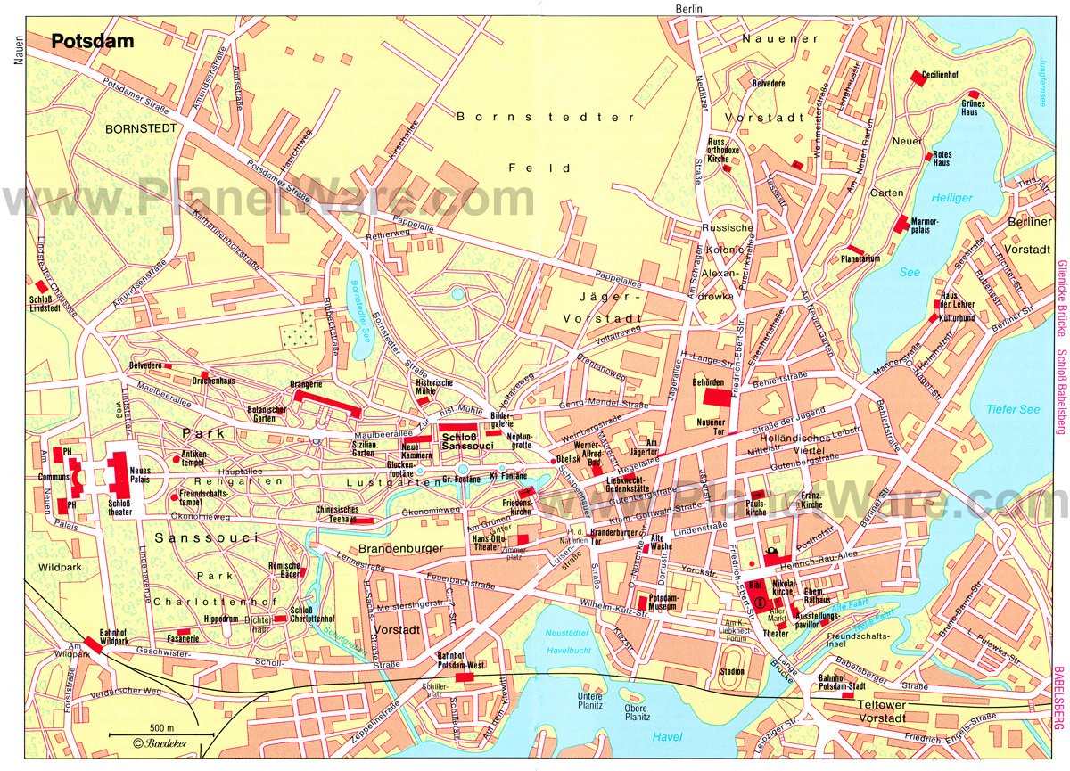 Potsdam Map - Tourist Attractions