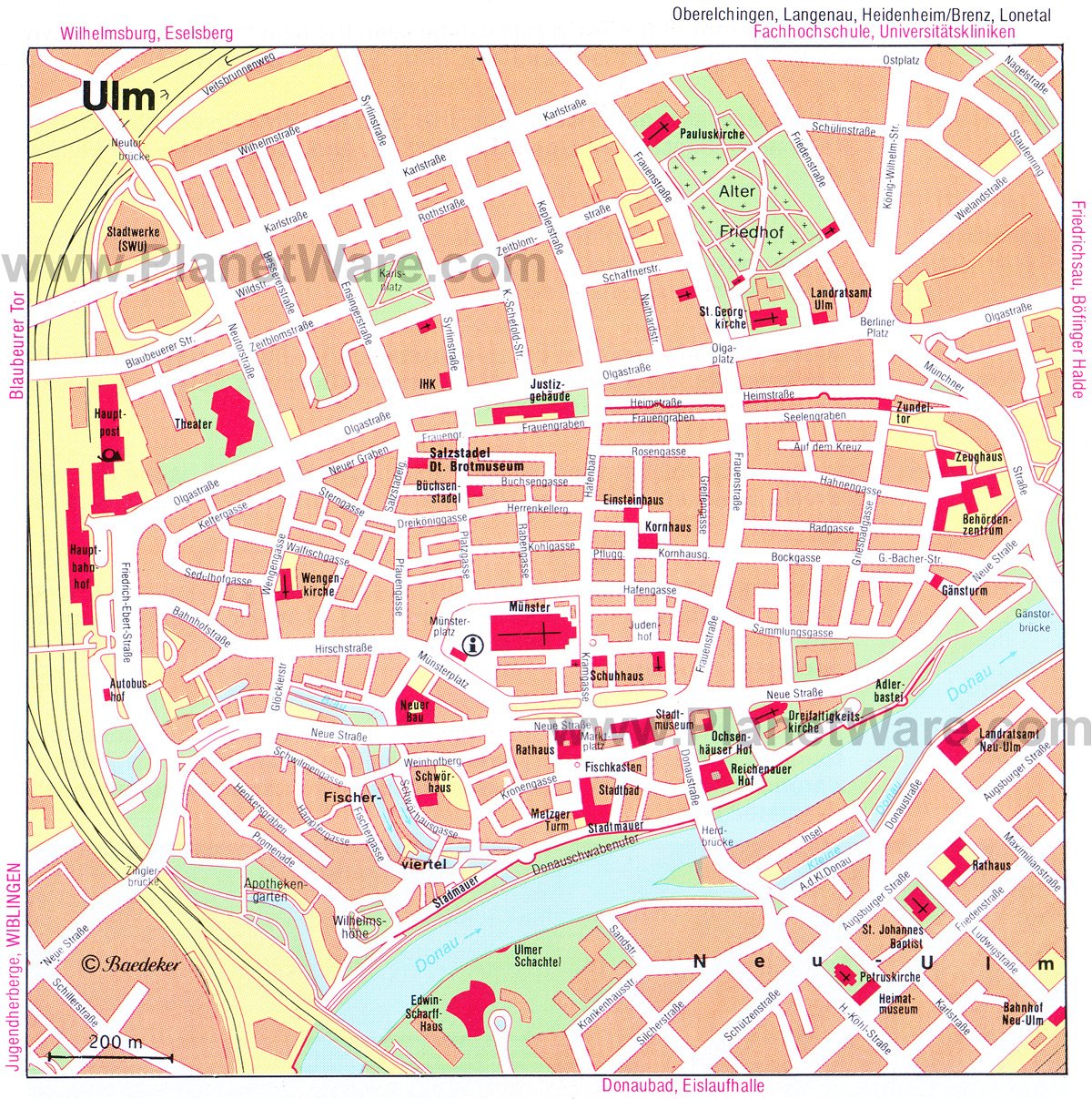 Ulm Map - Tourist Attractions