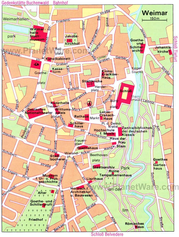Weimar Map - Tourist Attractions