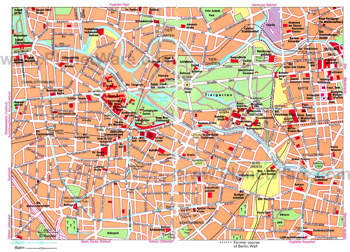 West Berlin Map - Tourist Attractions