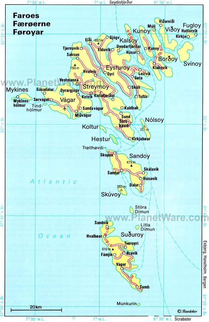 Îles Féroé - Carte du plan d'étage