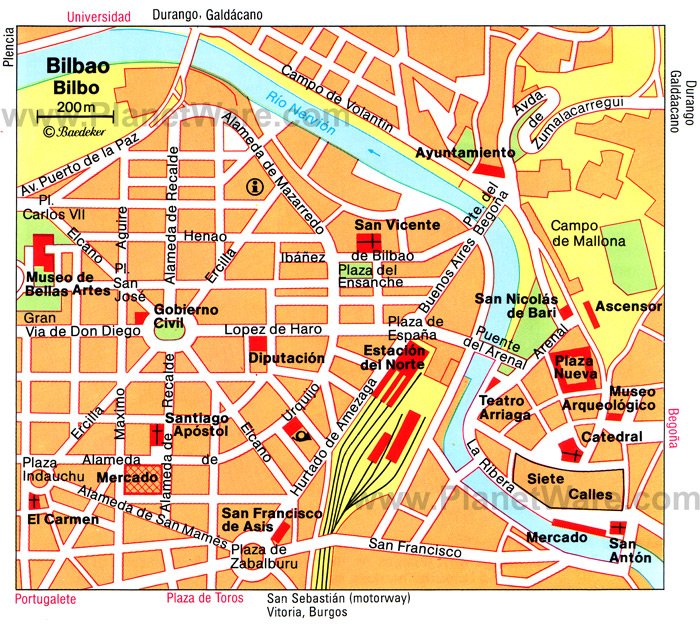 bilbao tourist map