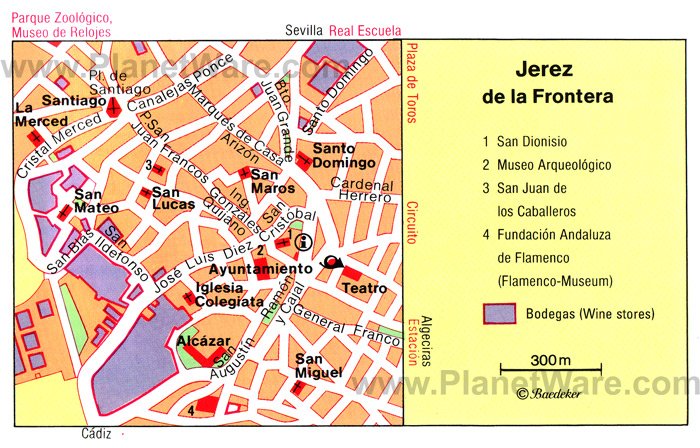 Jerez de la Frontera Map - Tourist Attractions