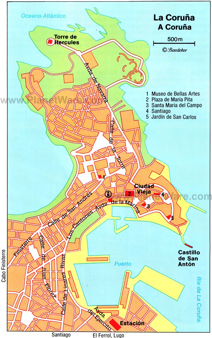 La Coruna Map 
