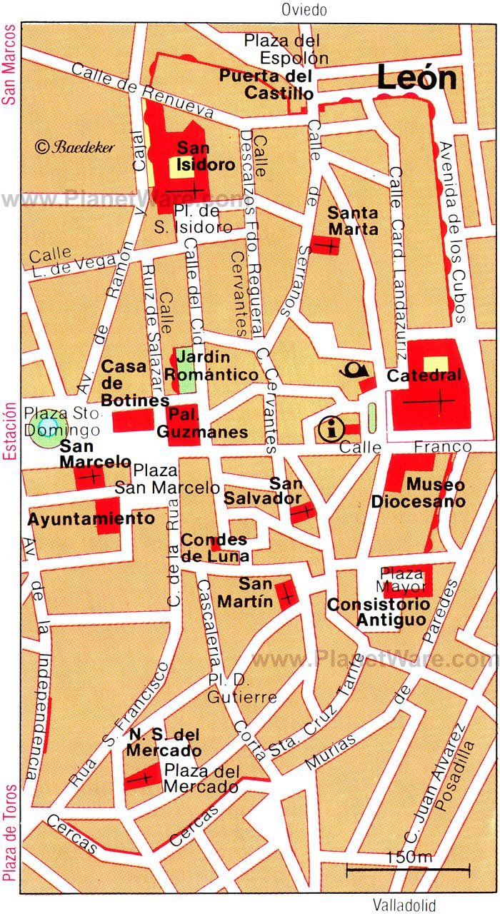 León Map - Tourist Attractions