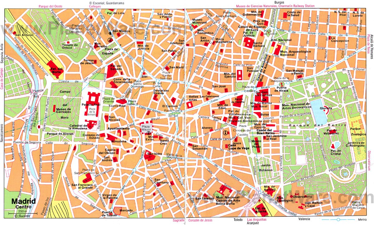 Madrid Map - Tourist Attractions