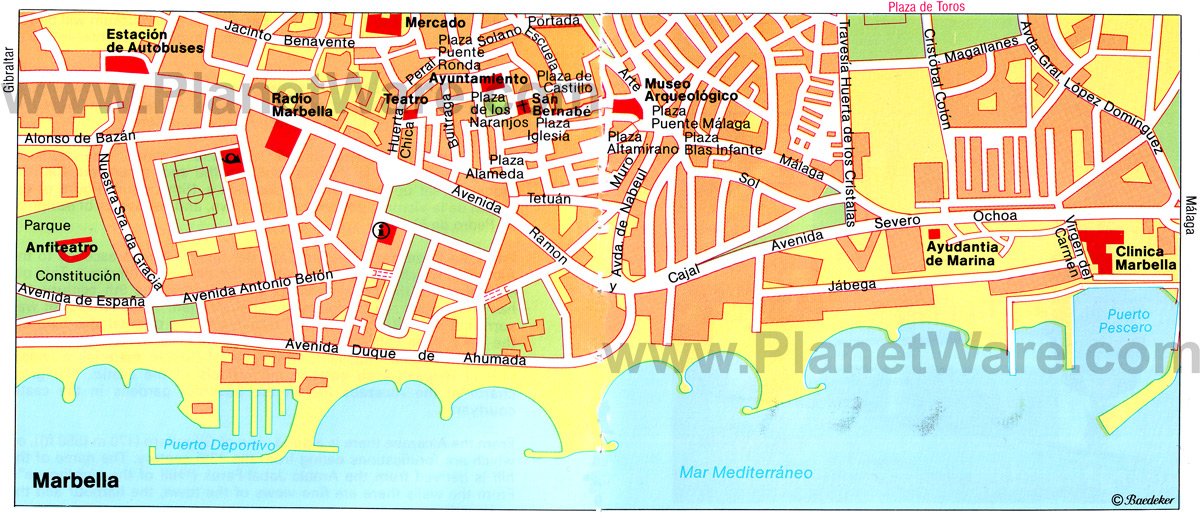 Marbella Map - Tourist Attractions