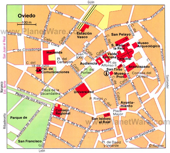 Oviedo Map - Tourist Attractions