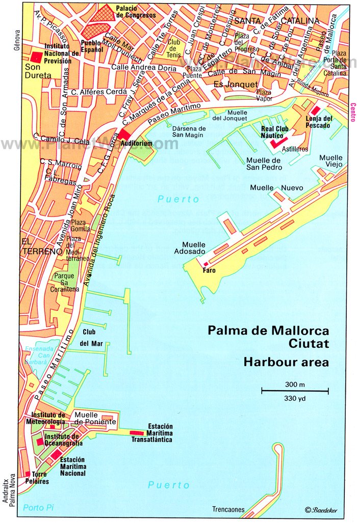 palma de mallorca tourist map