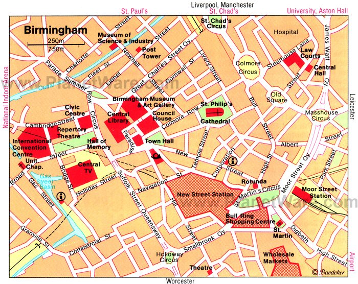 Birmingham Map - Tourist Attractions