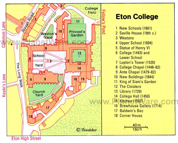 Eton College - Floor plan map