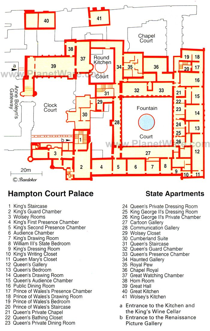 Hampton Court Palace - Floor plan map