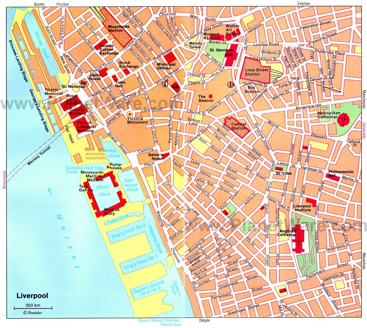 The 18+ Reasons for Liverpool Map England? Roads, streets and buildings