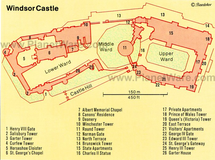 windsor castle tour map