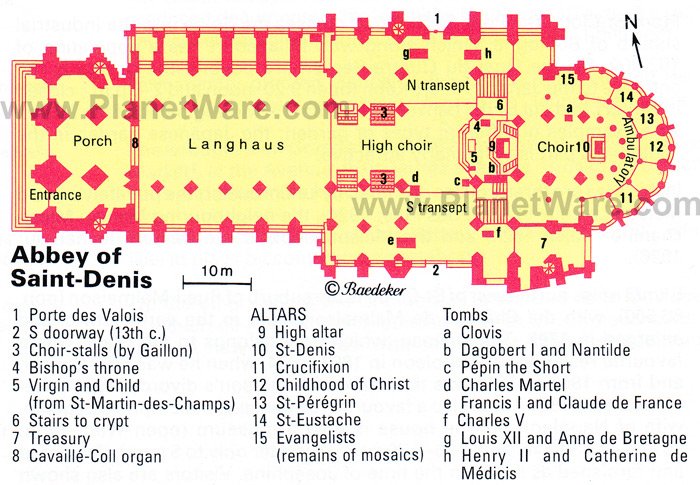 Abbey of Saint-Denis - Floor plan map
