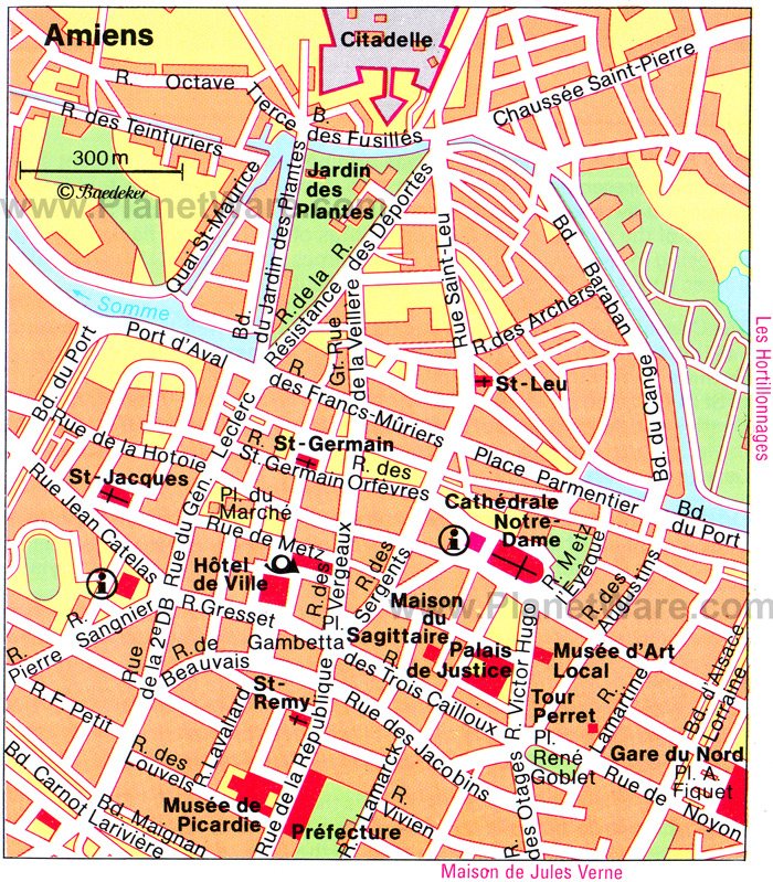 Amiens Map - Tourist Attractions