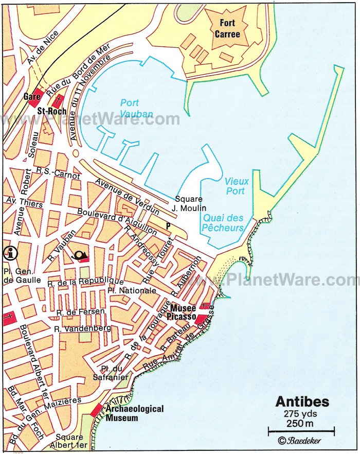 Antibes Map - Tourist Attractions