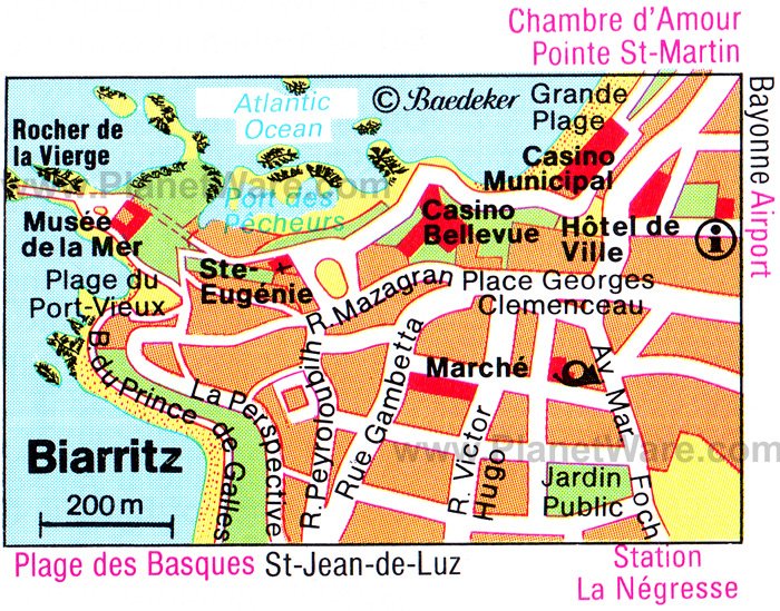 Biarritz Map - Tourist Attractions