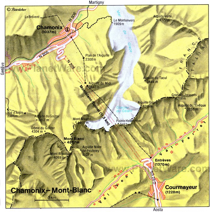 Chamonix-Mont-Blanc - Map