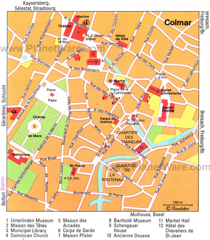 colmar tourist map