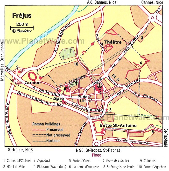 Fréjus Map - Tourist Attractions