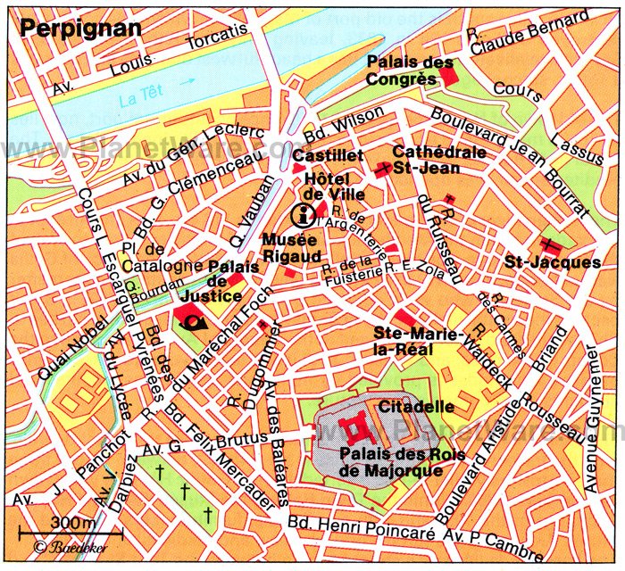 perpignan tourist map