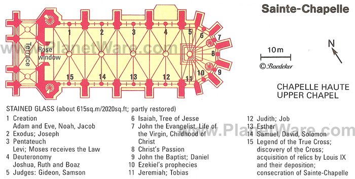 Saint Chapelle - Floor plan map