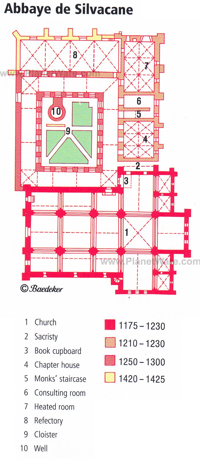 Silvacane - Cistercian Abbey - Floor plan map