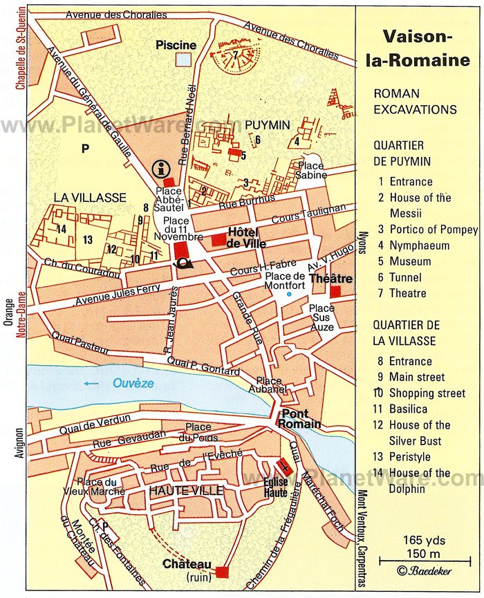 Vaison-la-Romaine Map - Tourist Attractions