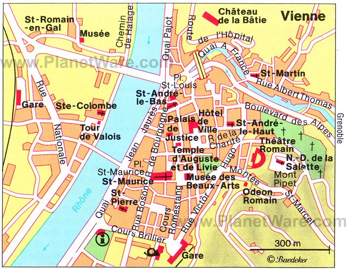 Vienne Map - Tourist Attractions