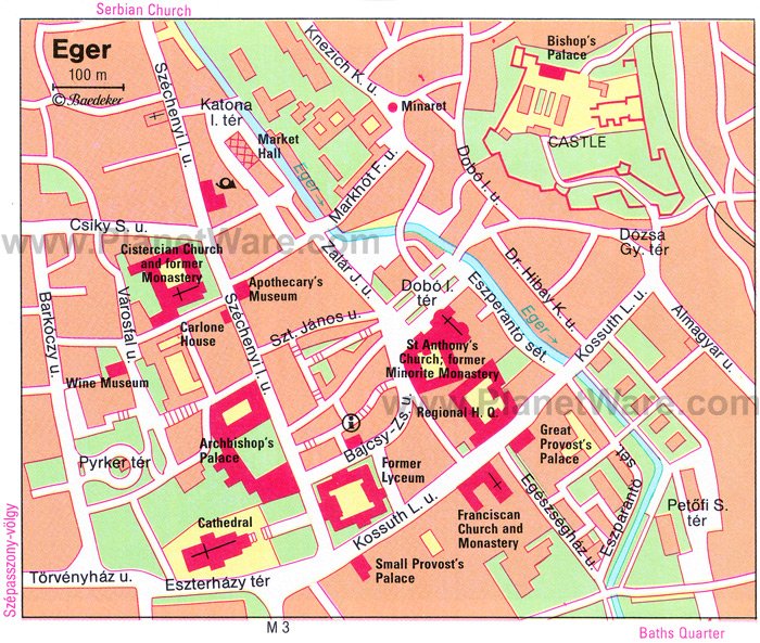 Eger Map - Tourist Attractions