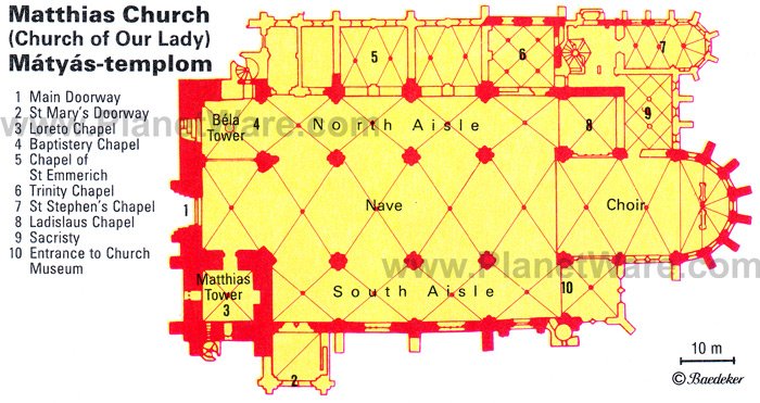 Matthias Church - Floor plan map