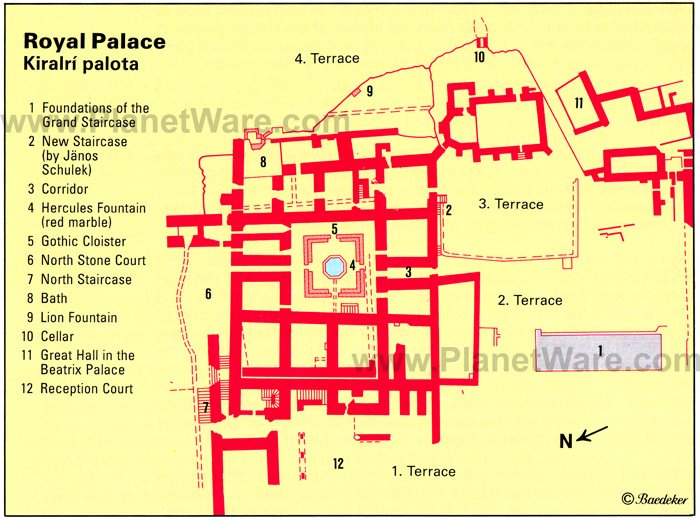 Royal Palace - Kiralri Palota - Floor plan map