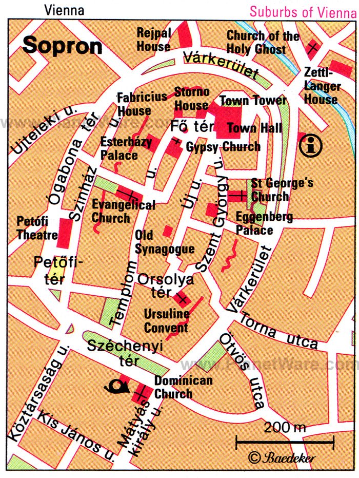 Sopron Map - Tourist Attractions