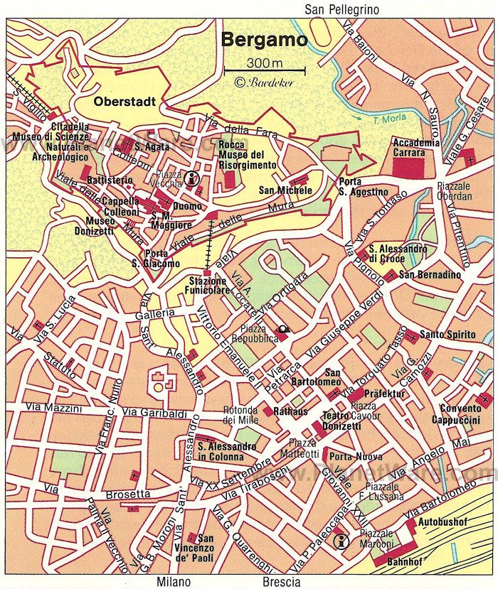 Bergamo Map - Tourist Attractions