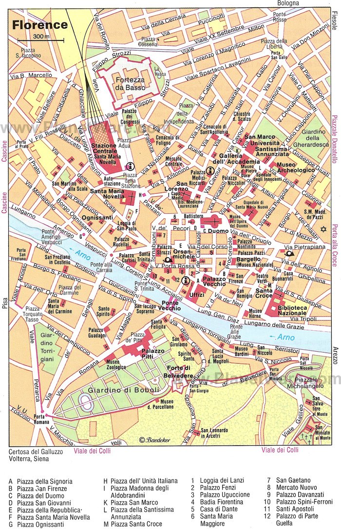 Florence Italy Map Of Attractions 15 Top Rated Tourist Attractions in Florence | PlanetWare