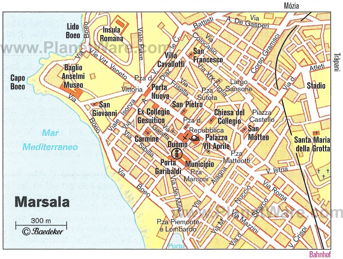 Marsala Map - Tourist Attractions