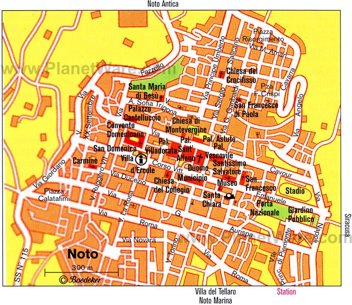 Noto Map - Tourist Attractions