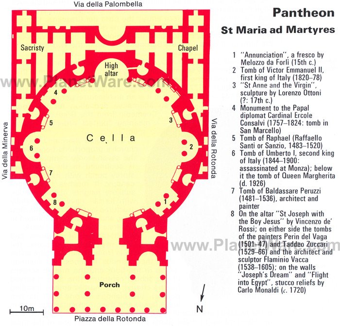 Pantheon - Floor plan map