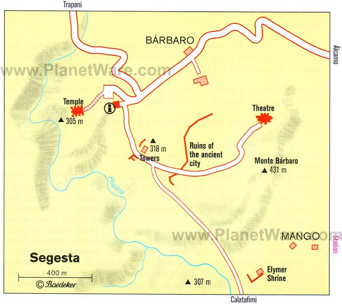 Segesta - Site map