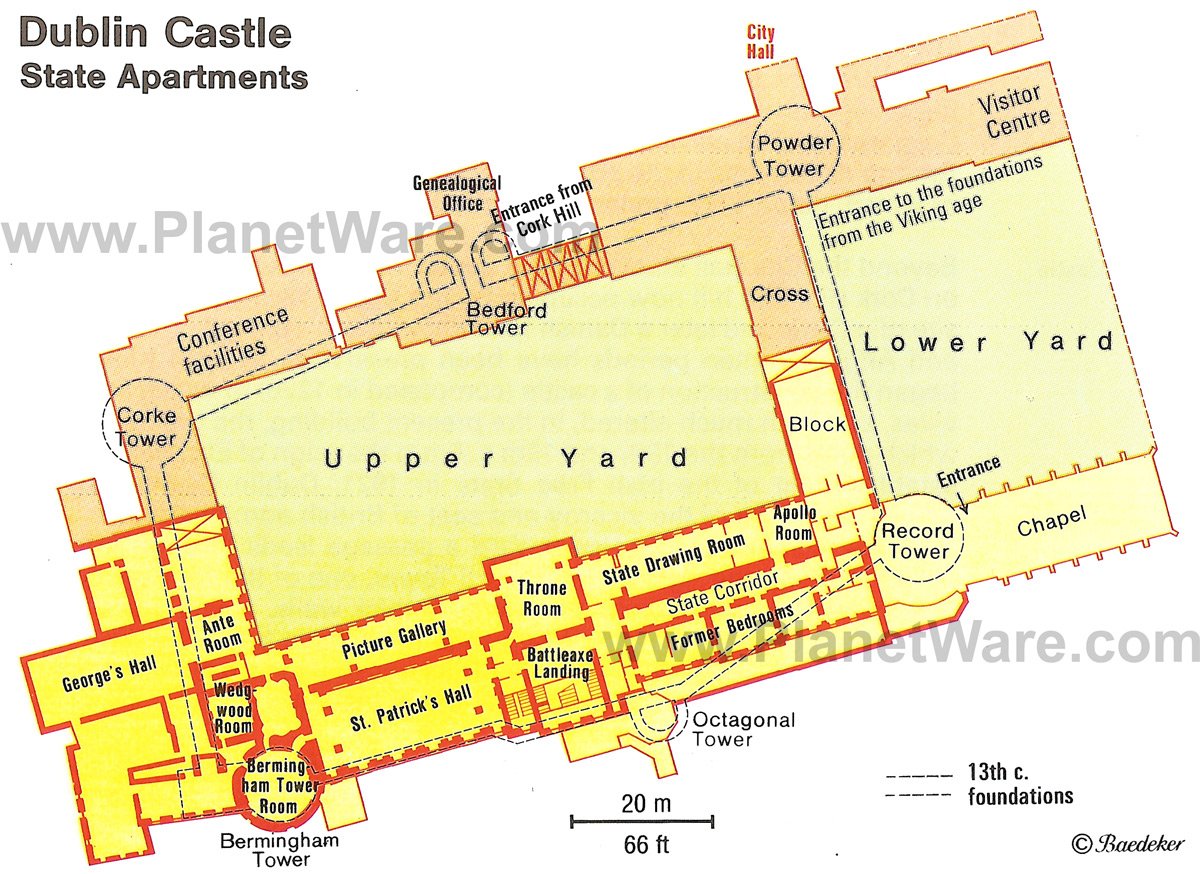 Château de Dublin - Carte du plan d'étage