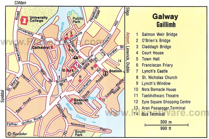 Galway Map - Tourist Attractions